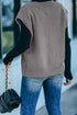 V-Neck Twist Knitted Vest Sweater